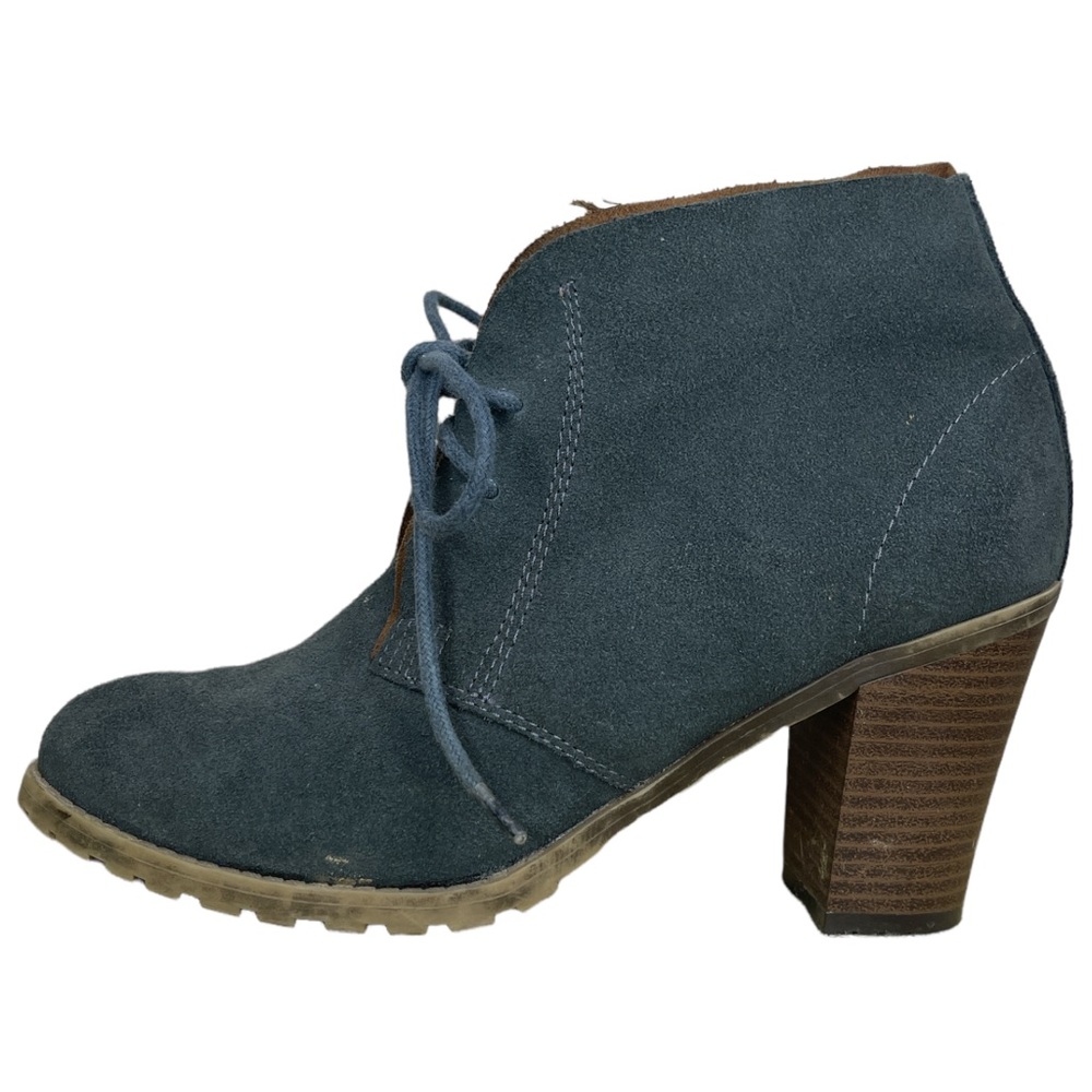 Ruff Hewn Cypress Leather Bootie With Stacked Heel Womens Size 8